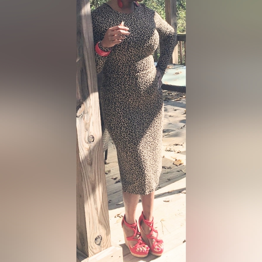 Animal print bodycon dress